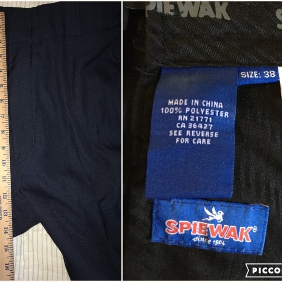 SPIEWAK POLY INTERNAL CARGO DARK NAVY SIZE 38 X 32 Dress Pants SU320 RN21771 - Picture 2 of 12